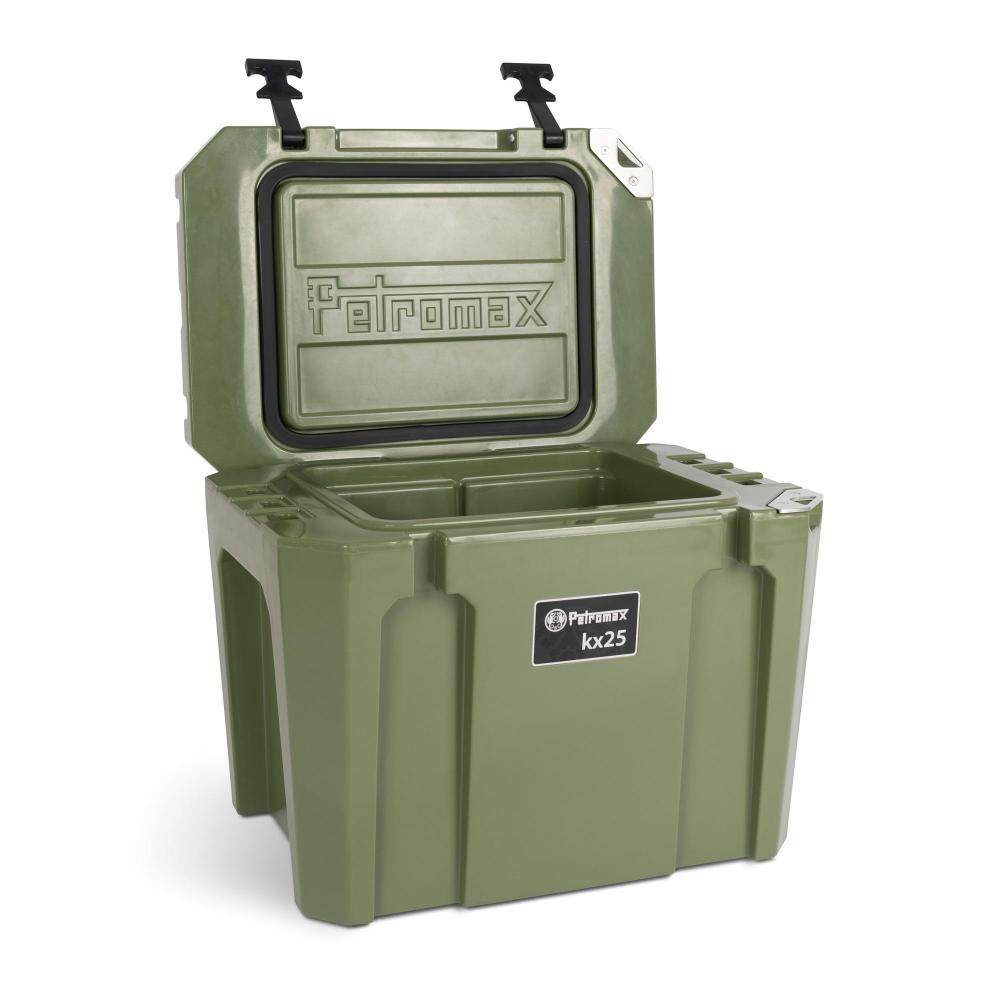 Petromax Kühlbox kx25 Oliv 25L Robuste Passivkühlbox für Camping & Outdoor, hält Eis bis zu 12 Tage gekühlt, strapazierfähig, bruchsicher, optimal für Abenteuer & Angeln