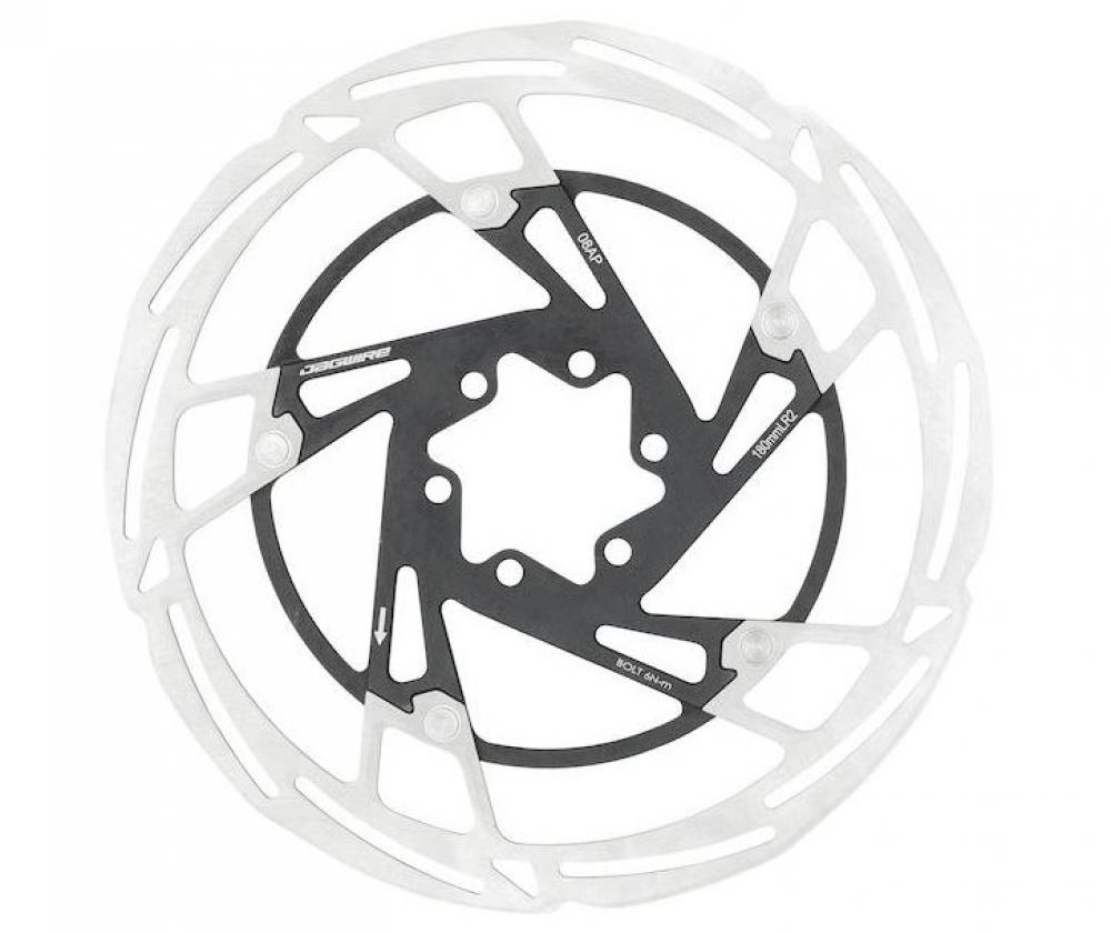 Jagwire Bremsscheibe Pro LR2 6-Loch 180 mm - Leichte Edelstahl-Bremsscheibe mit Aluminium-Spider