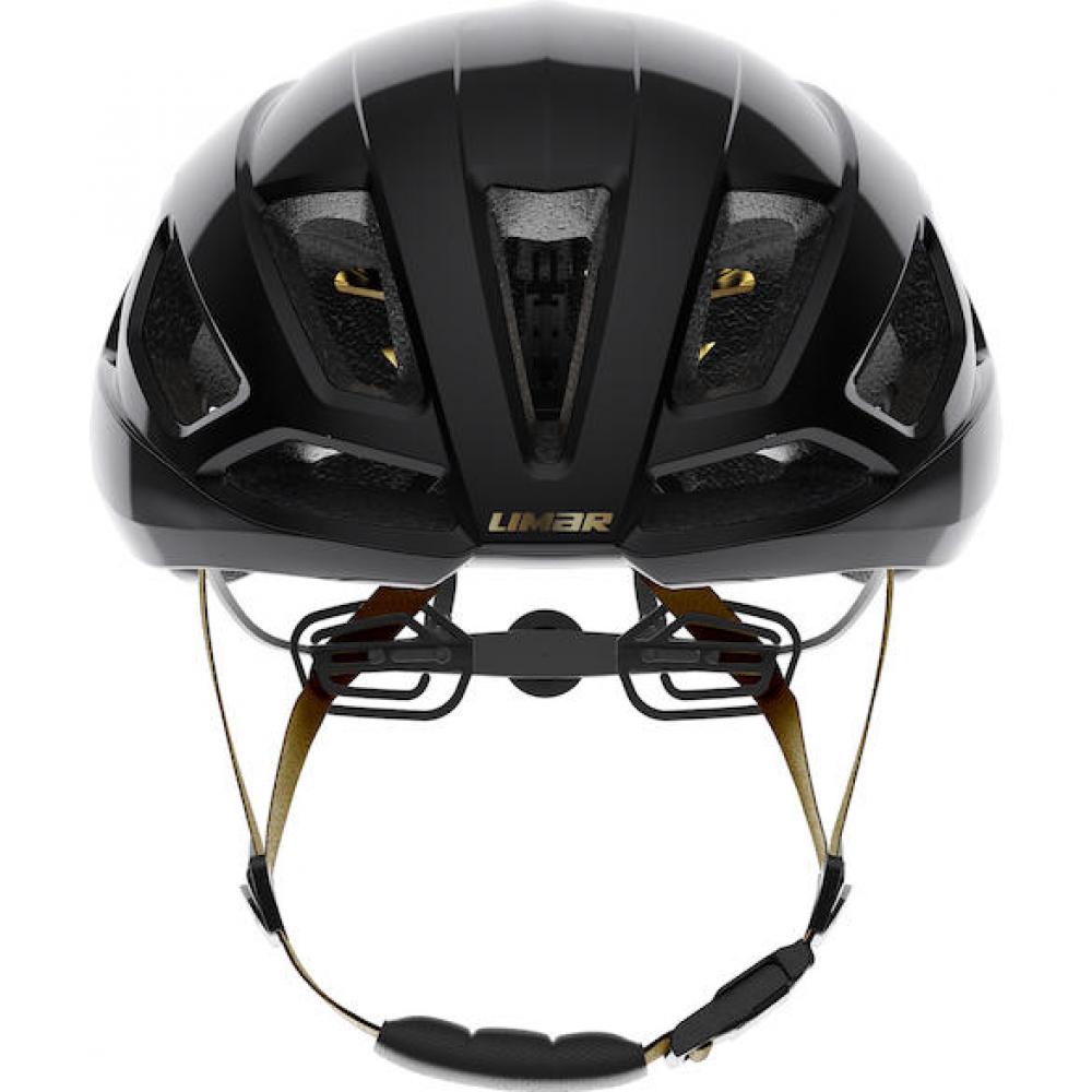 Limar Air Atlas W&B Onix Black Gold L Schwarz/Gold - aerodynamischer Performance-Rennradhelm