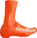 VeloToze Überschuh lang orange S - wasserdichter Aero-Überschuh für kalte Tage