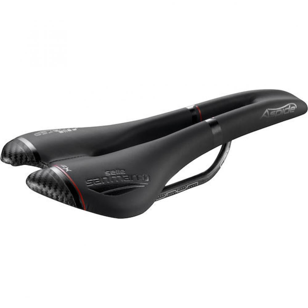 Selle San Marco Sattel Aspide Carbon FX 132 x 277 mm Schwarz - ultraleichter Rennrad-Sattel