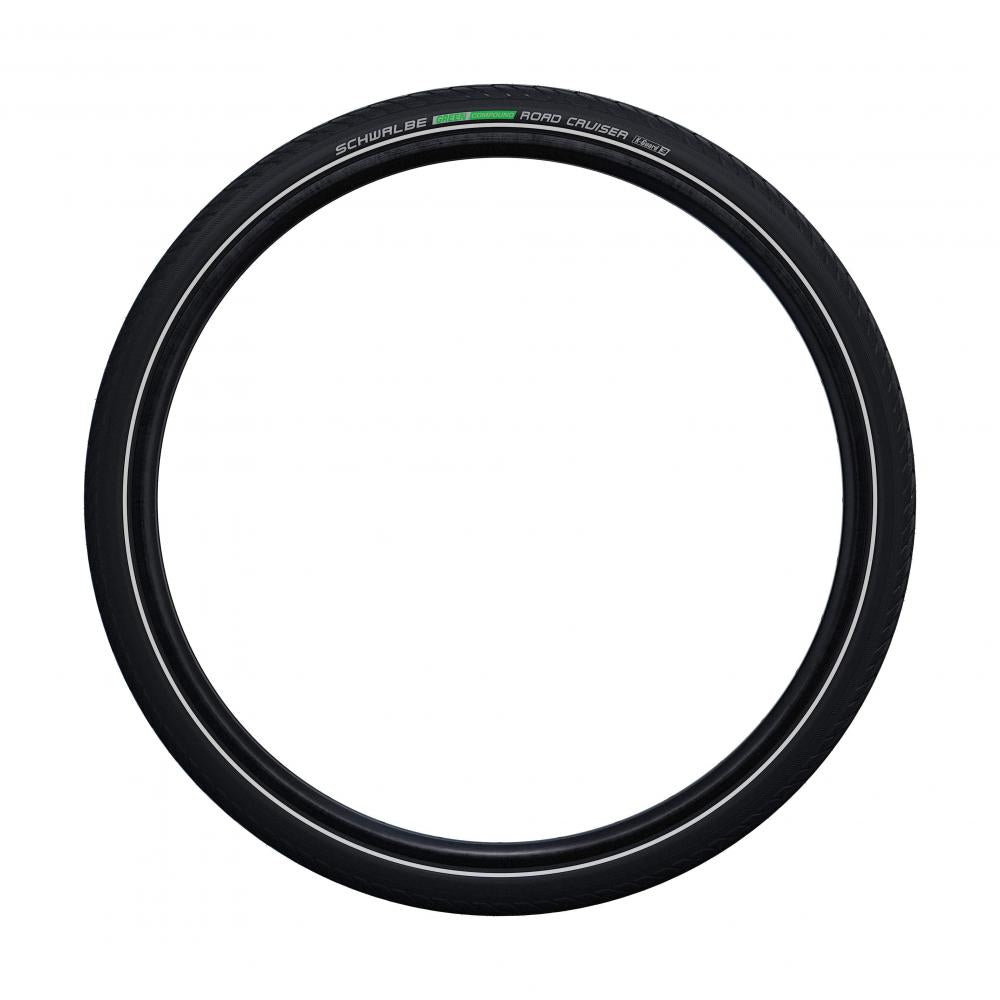 Schwalbe Road Cruiser 24x1.75 Fahrradreifen (47-507) mit Green Compound, K-Guard Schutz und Reflexstreifen.