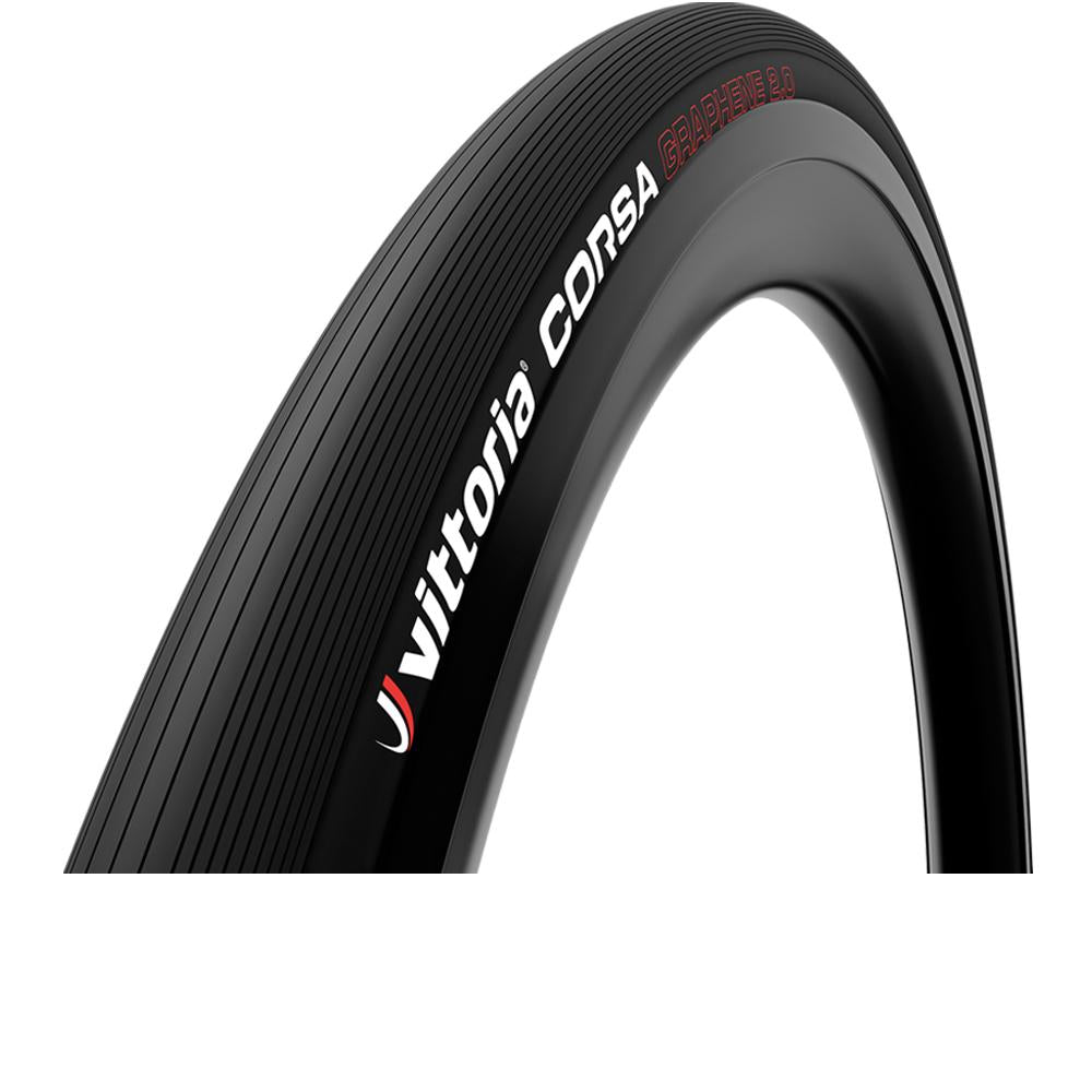 Vittoria Corsa Graphene 2.0 Rennradreifen, schwarz, 25-622, TLR, faltbar.