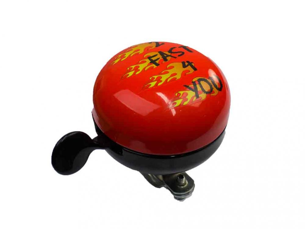 bbeBells Fahrradklingel "2 FAST 4 YOU" 60mm, für Lenker 1,72,5cm, auffälliges Design, langlebige Metallverschraubung, laut und stilvoll