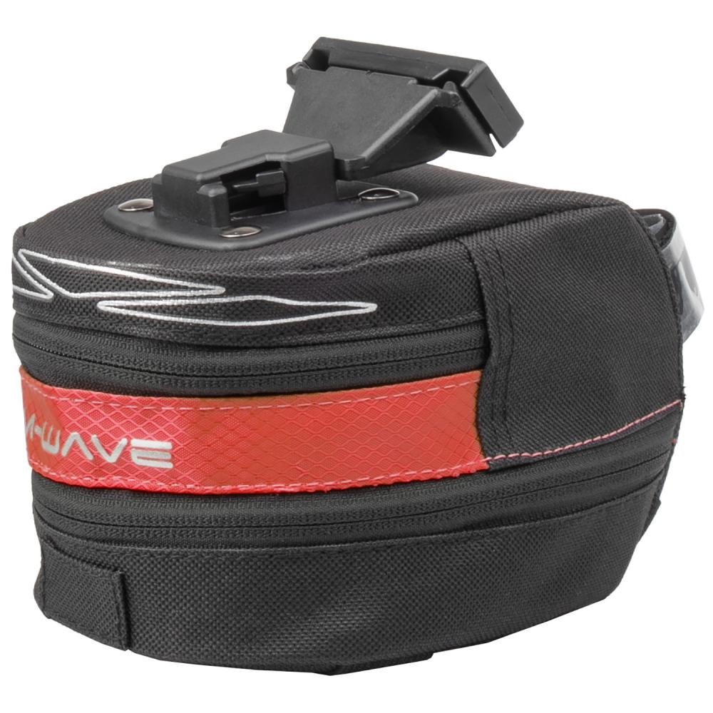 M-WAVE Tilburg L Clip-On-Satteltasche Größe L, Rot durch Reißverschluss erweiterbar, inkl. Rücklichthalterung