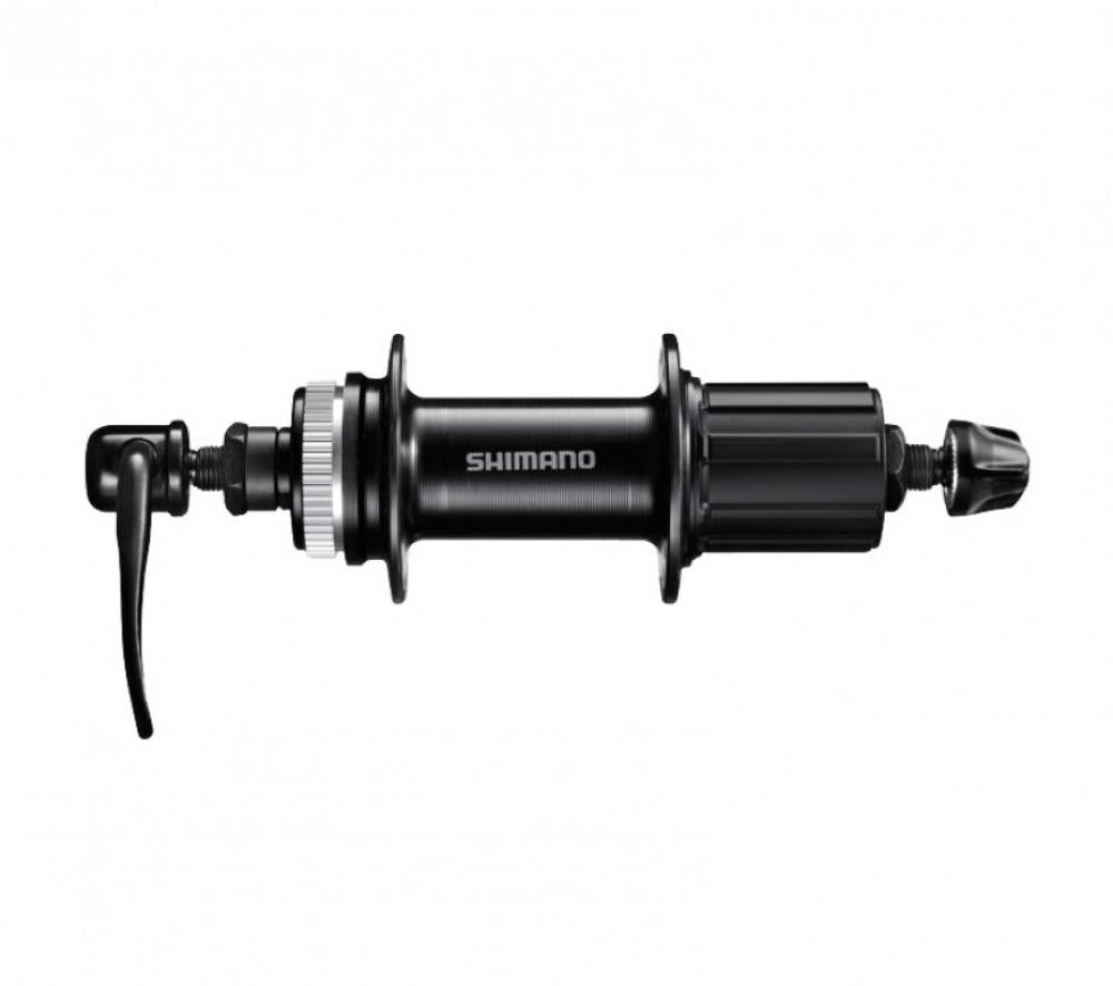 SHIMANO FH-QC300-HM Hinterradnabe, schwarz, 8-11-fach, 36 Loch, 135mm, moderne Ausführung mit Schnellspanner.