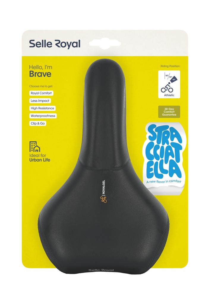 Selle Royal Brave Athletic Fahrradsattel Unisex Stracciatella - Ergonomischer Sportlicher Sattel