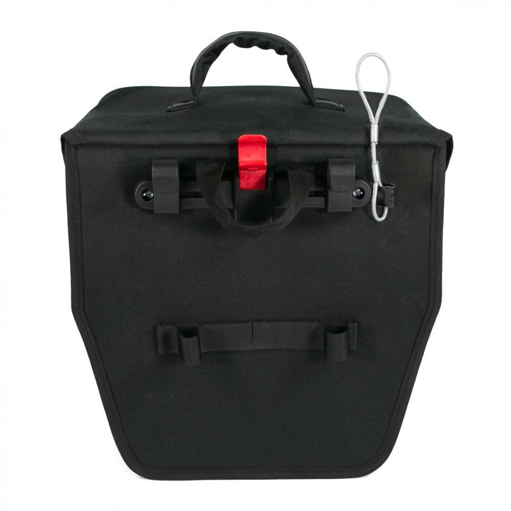 Haberland Einzeltasche 16l Safe schwarz - sichere, formstabile Gepäckträgertasche