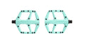 LOOK Trail Fusion MTB Plattformpedale, ice blue: hochwertige Flatpedale für Trail & All-Mountain