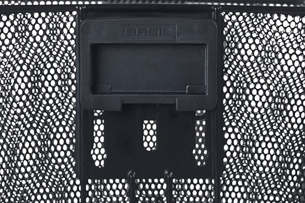 Basil Vorderradkorb Bilbao KF - engmaschiger Stahl, schwarz, BasEasy/KF-Adapter, 22x26x28 cm, abnehmbar