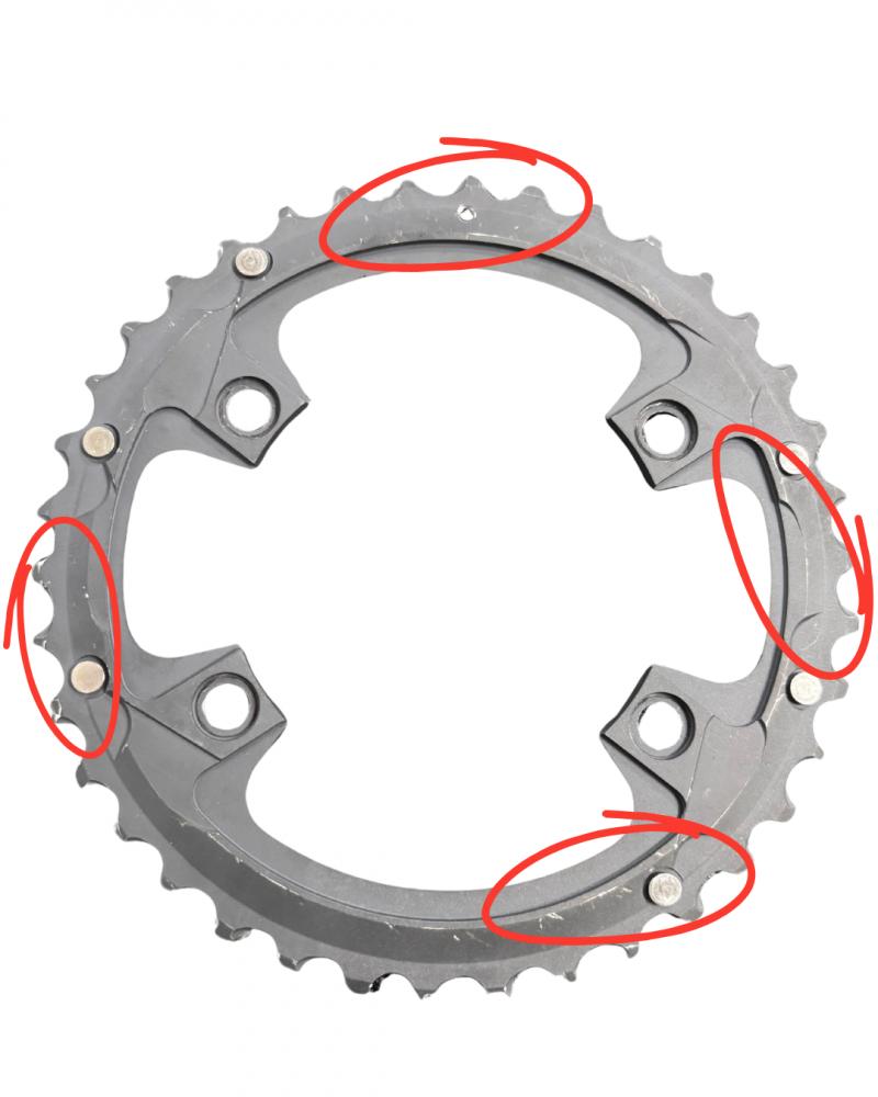 Retoure: Stronglight Kettenblatt HT3 schw 2X11 XTR FCM9000 96MM 38Z(28)