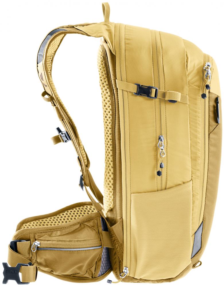 Deuter Compact EXP 14+3 Fahrradrucksack 14 Liter Savanna-Dune - Airstripes-Rückensystem