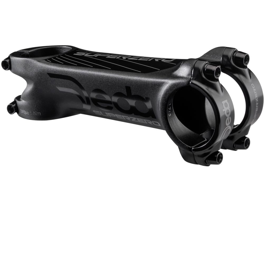 Deda Superzero Fahrradvorbau 130mm, schwarz poliert auf schwarz, Rennrad & MTB Komponente.