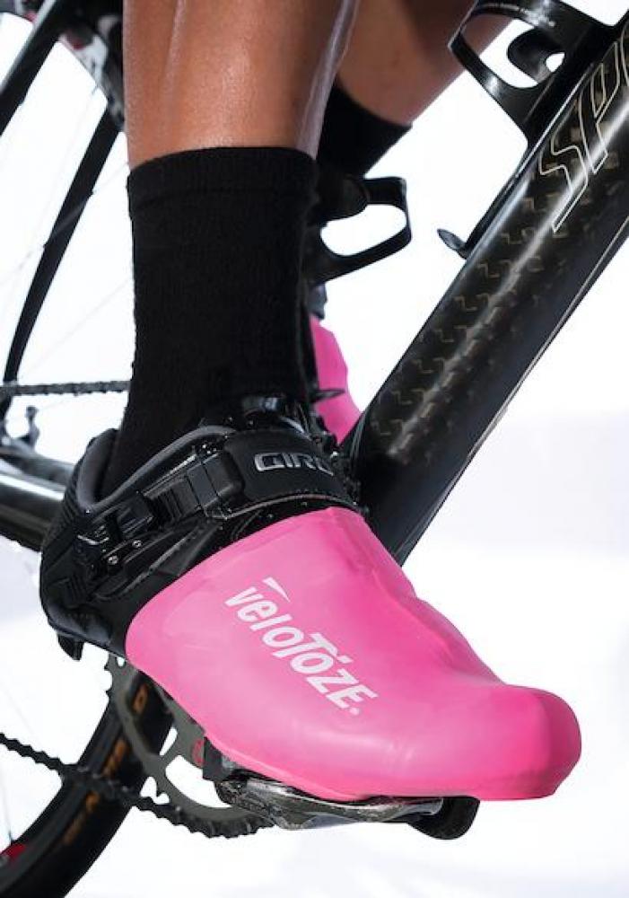 VeloToze Überschuh Toe onesize pink - wasserdichter Zehenschutz für Rennradfahrer