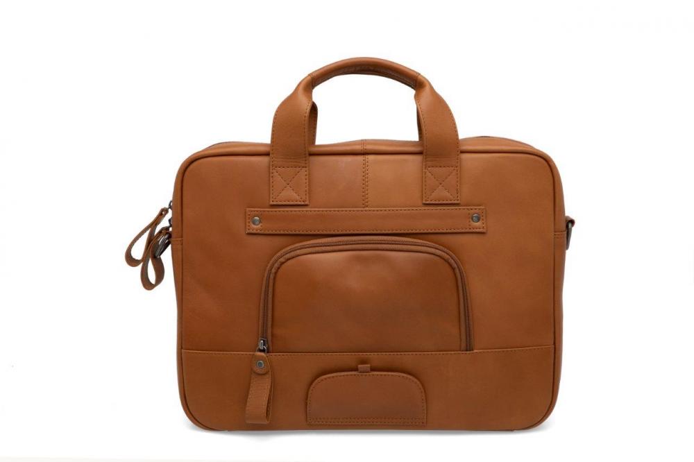 New Looxs Radtasche Luko Leather Cognac 15 Zoll - elegante Bike-Office-Tasche
