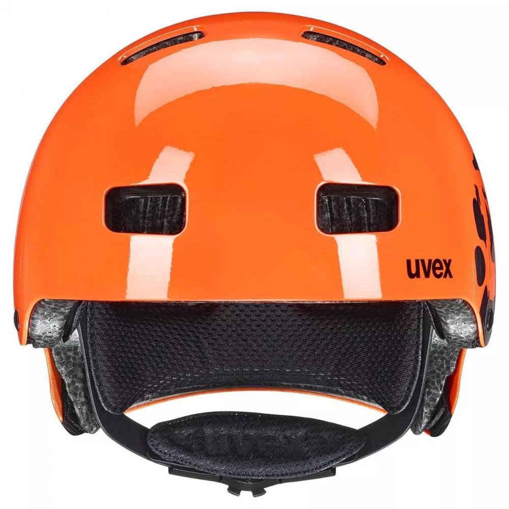 uvex kid 3 SMU Kinder-Fahrradhelm orange, 51-55 cm, Hardshell, mit Belüftungsöffnungen und IAS Größenanpassung.