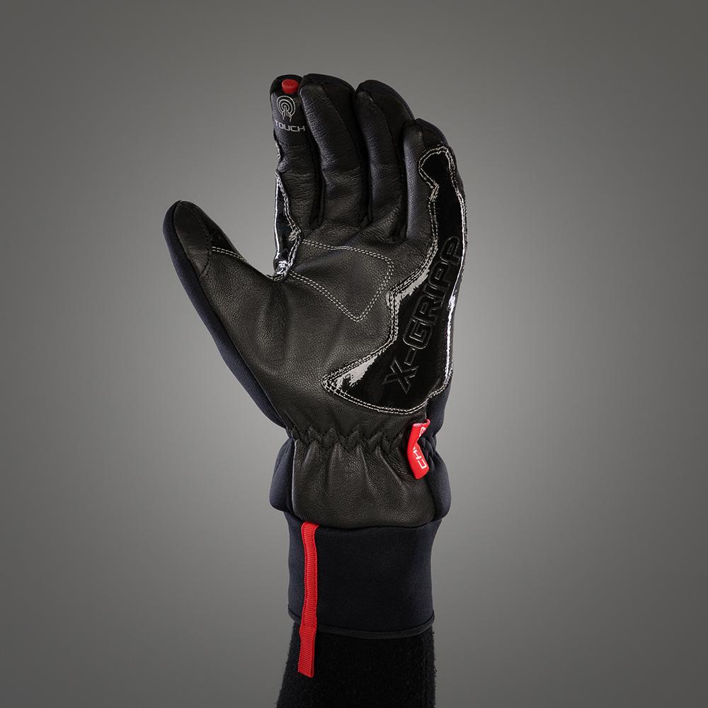 CHIBA Thermo Aktiv - Winter-Radhandschuhe schwarz, winddicht, Touchfinger, Größe L