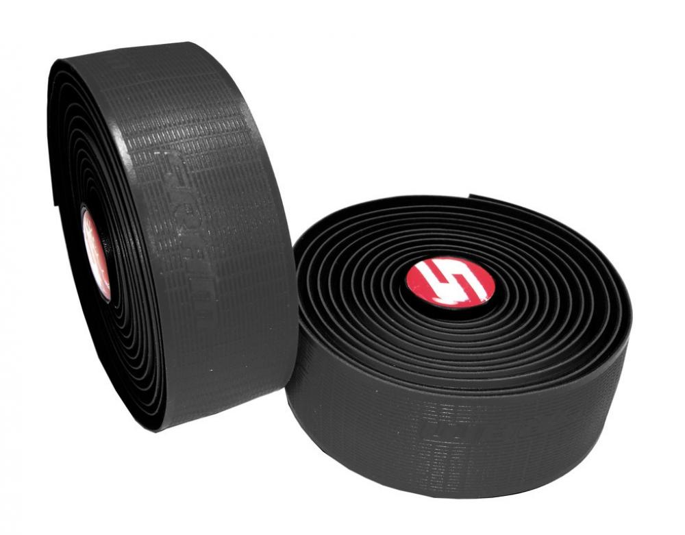 Schwarzes SRAM RED Rennrad-Lenkerband, zwei Rollen mit rotem Kern und SRAM Logo.