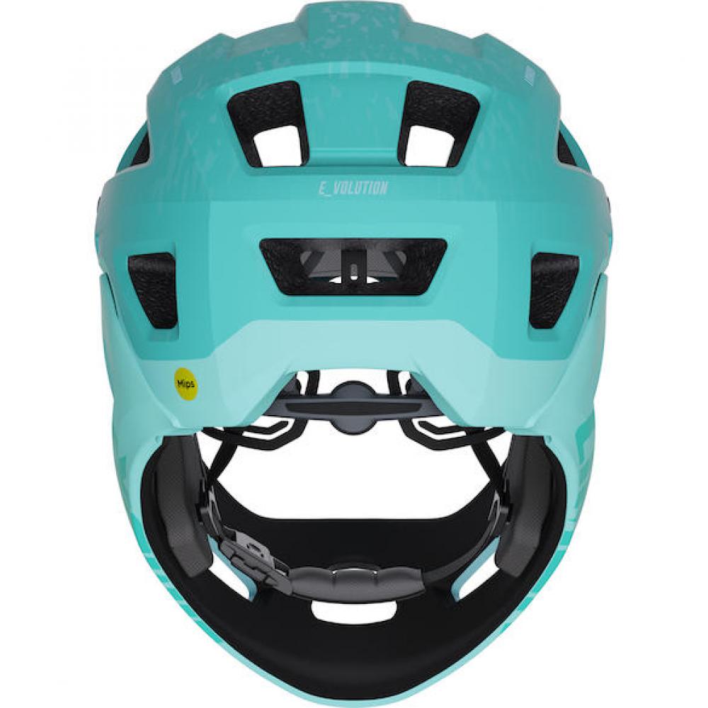 Limar Livigno + Mips Matt Deep M Minzgrün - leichter Fullface-Helm mit maximalem Schutz