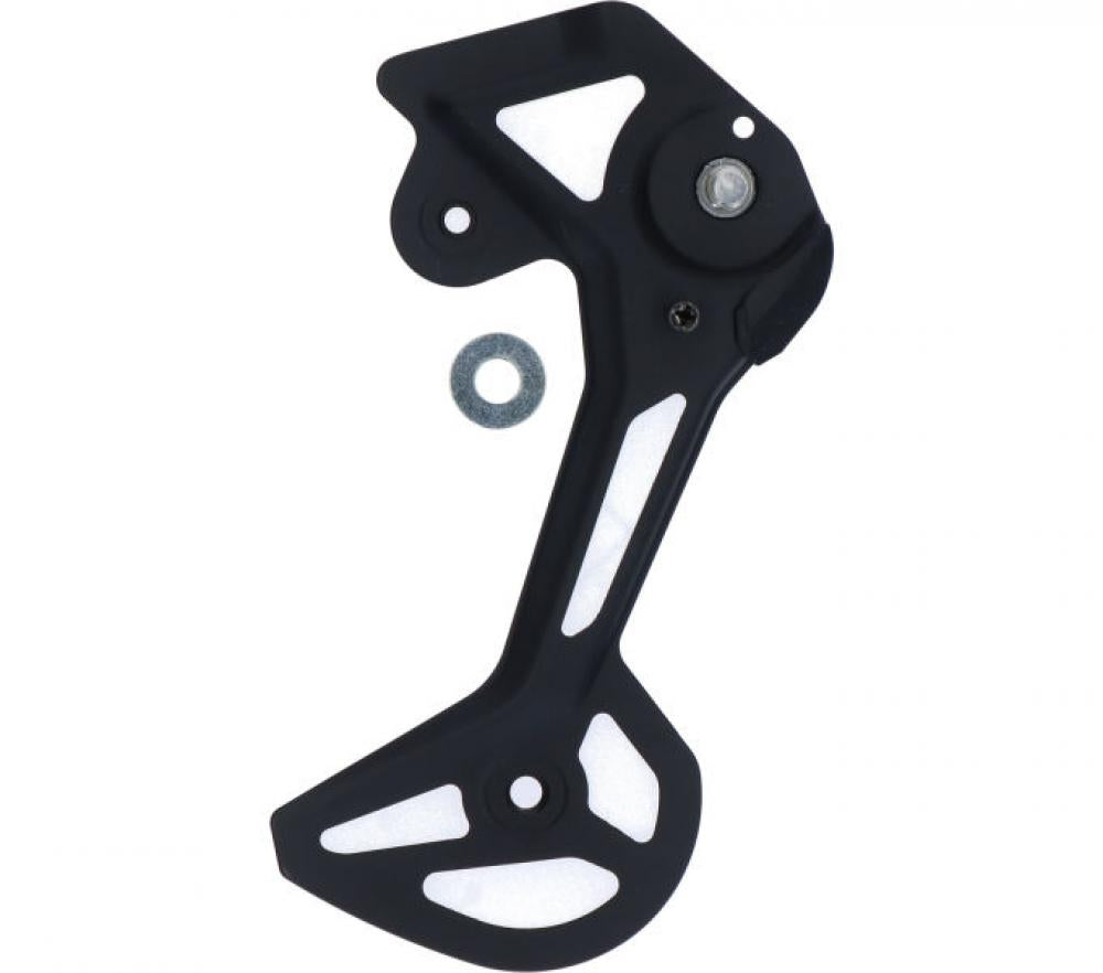 Schwarzes SHIMANO Kettenleitblech RD-M8130-SGS für Schaltwerk, Fahrrad Ersatzteil.