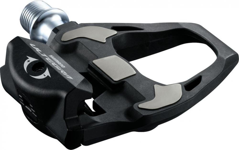 SHIMANO ULTEGRA PD-R8000 SPD-SL Rennradpedal schwarz, mit 4mm Achsverlängerung.