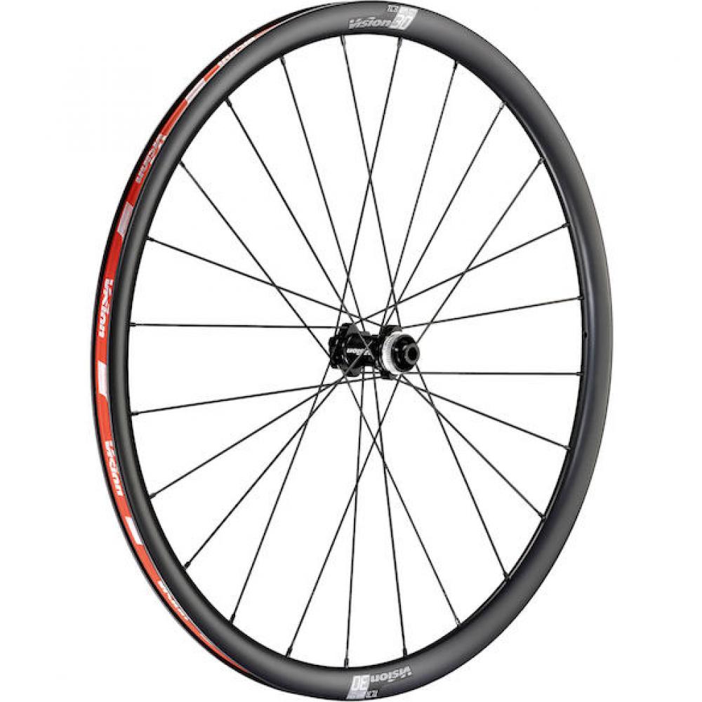 Vision Laufradsatz SC 30 Disc Clincher 622x19x30 mm Schwarz - leichter Carbon-Disc-Laufradsatz