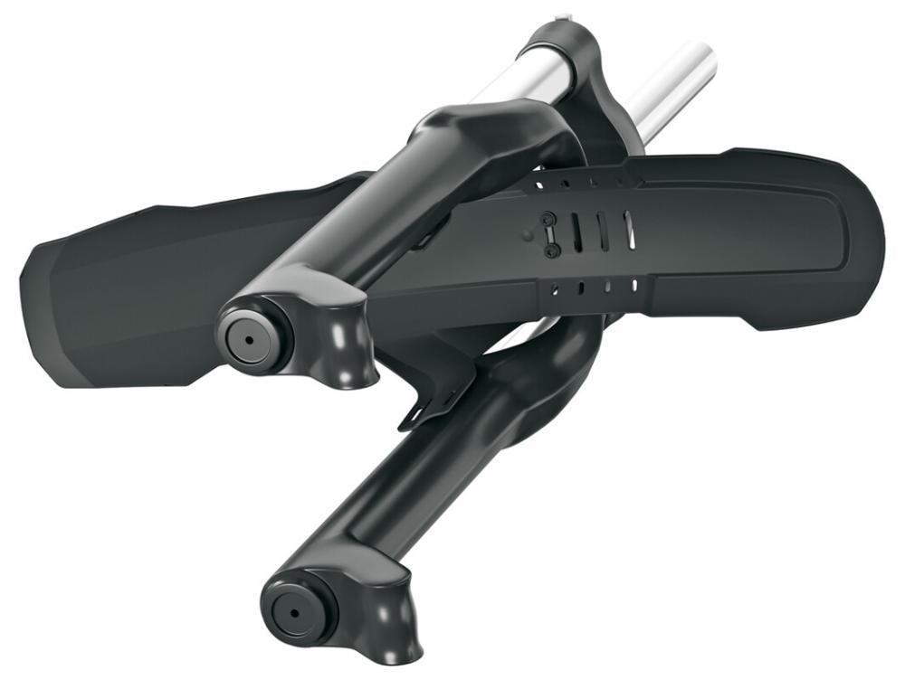 Schwarzes SKS Mudrocker Front Schutzblech für 27,5-29 Zoll MTB, optimaler Spritzschutz und einfache Montage.