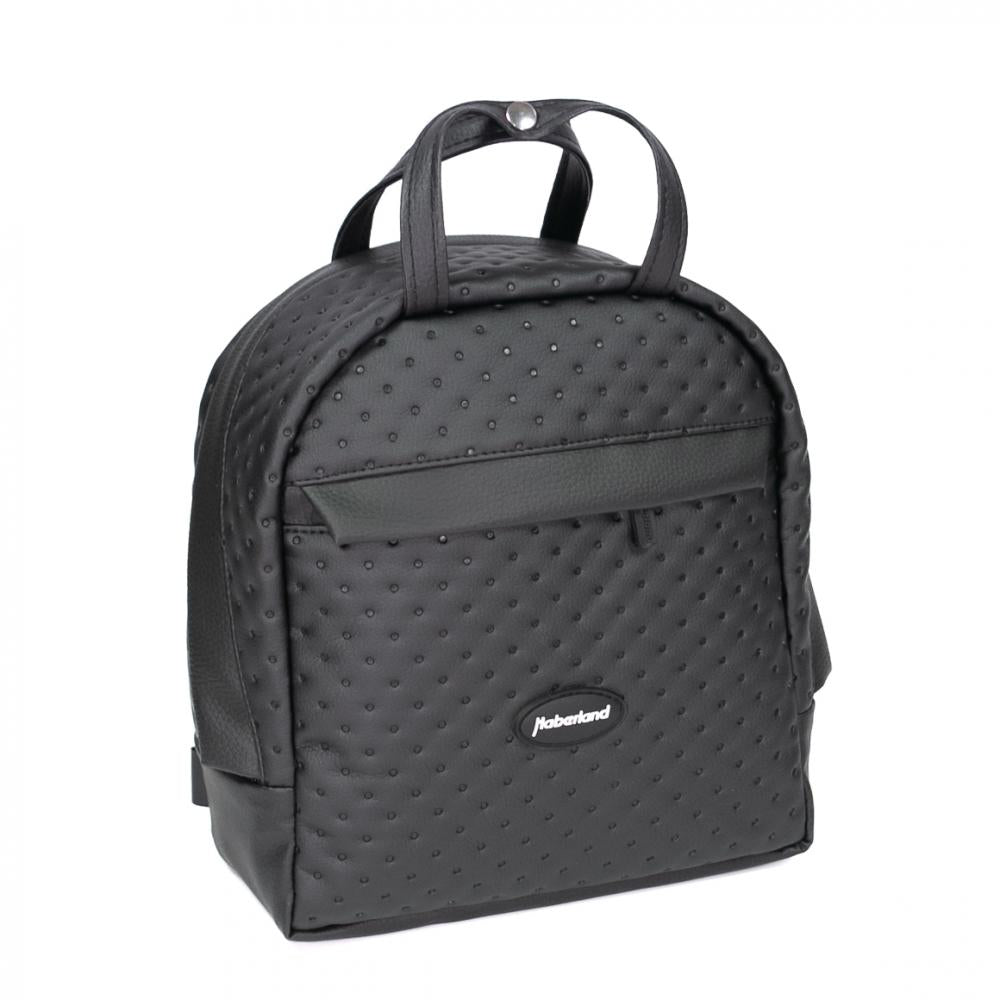 Haberland Rucksack-Lenkertasche Bella schwarz - flexible Lenkertasche & Rucksack