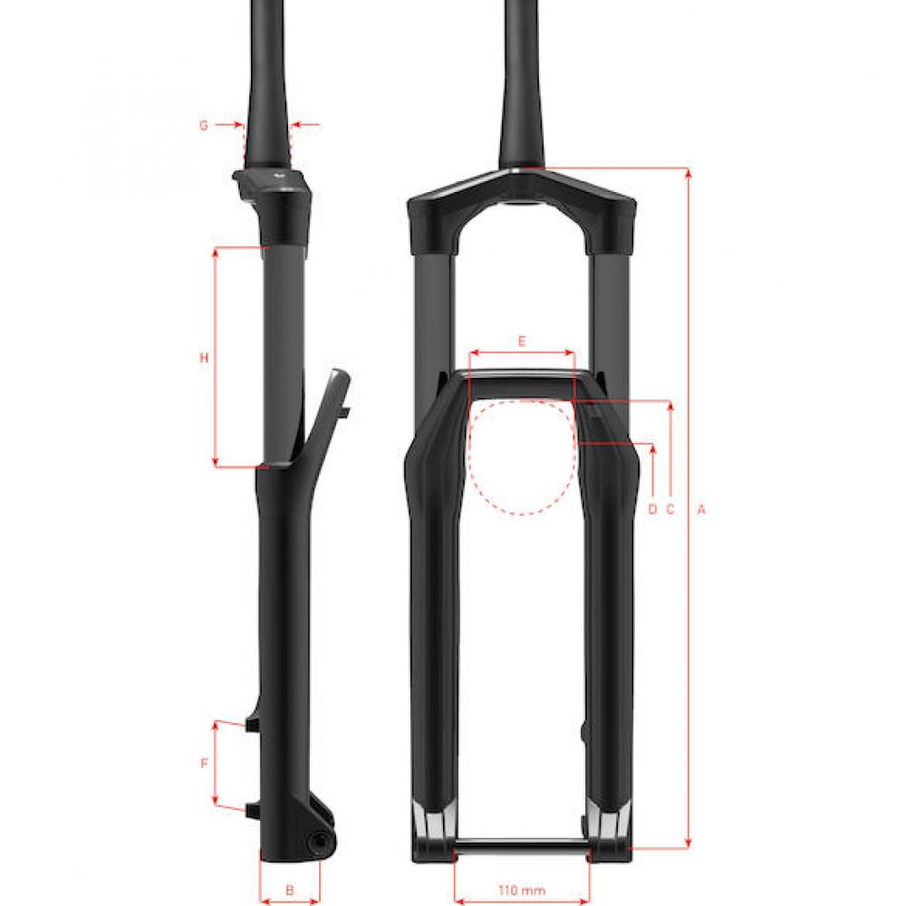 DT Swiss Federgabel F 232 ONE 29" 110 mm Schwarz - leichte XC-Performance