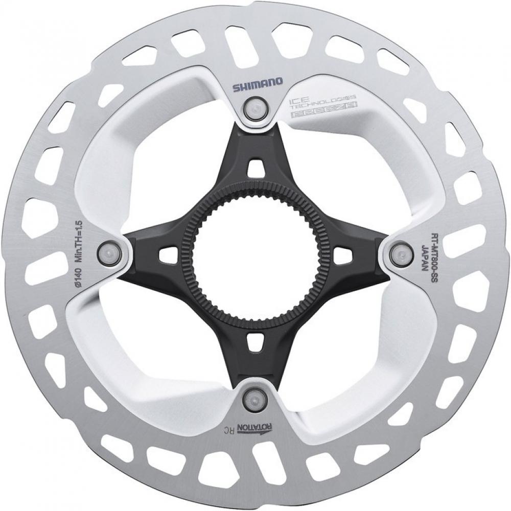 SHIMANO Bremsscheibe RT-MT800 140 mm Center-Lock mit Verschlussring und Innenverzahnung