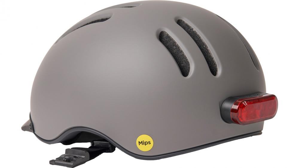 Thousand Chapter Urban Grey L MIPS - Fahrradhelm für Erwachsene, Größe L 59-62 cm, abnehmbares Visier, Magnetverschluss, integriertes Rücklicht, urbanes Design, hohe Sicherheit
