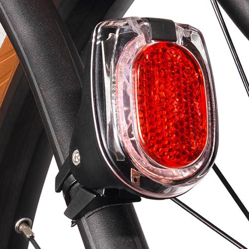 Busch&Müller SECULA E E-Bike-Rücklicht LED schwarz mit rotem Reflektor, Strebenmontage, Standlicht, StVZO.