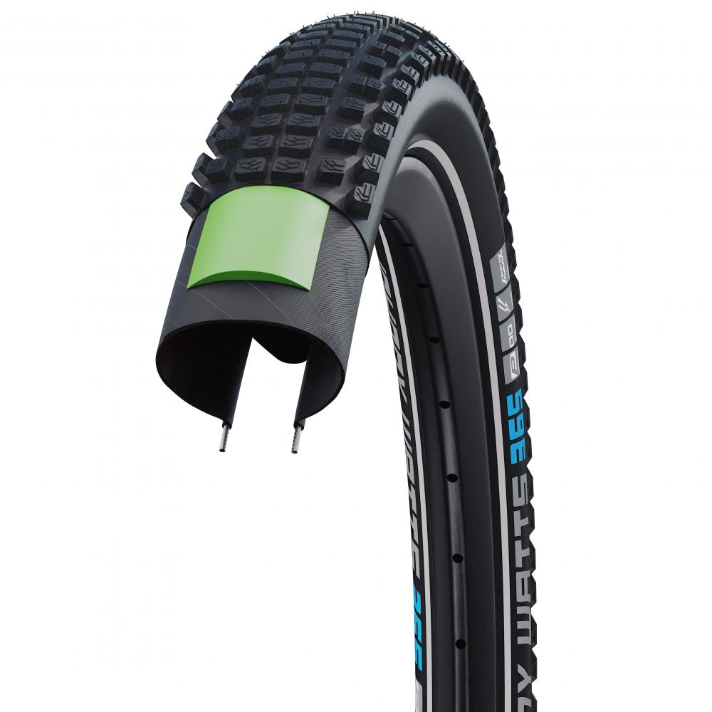 Schwalbe Johnny Watts 365 Faltreifen 27 - 5x2 60 (65-584) HS618 ADDIX Performance Double Defense E-50 Reflex schwarz - Fahrradreifen