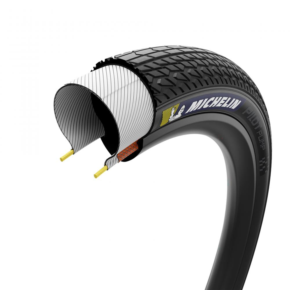 MICHELIN Pilot Pump CL Fahrradreifen - Hochleistungsreifen für Rennrad und Training - Faltreifen