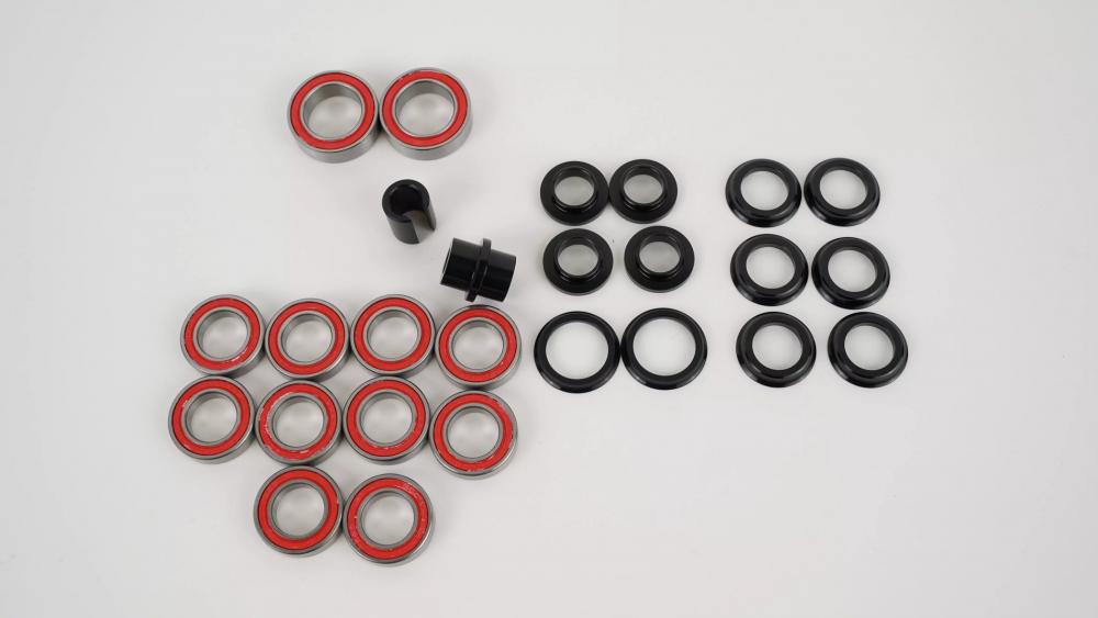 ALLOY Lagersatz für MY22 SJ EVO Aluminium Rahmen - Komplettes Federwegs-Lagerkit mit Pivot Spacern - SUSPENSION BEARING KIT