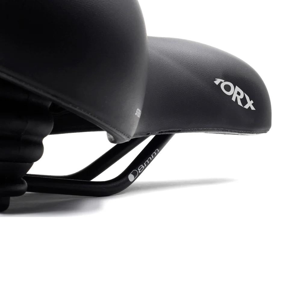 Ergonomischer, schwarzer Selle Royal Torx Premium Unisex Fahrradsattel 275x250mm für entspannte Sitzposition, stoßabsorbieren