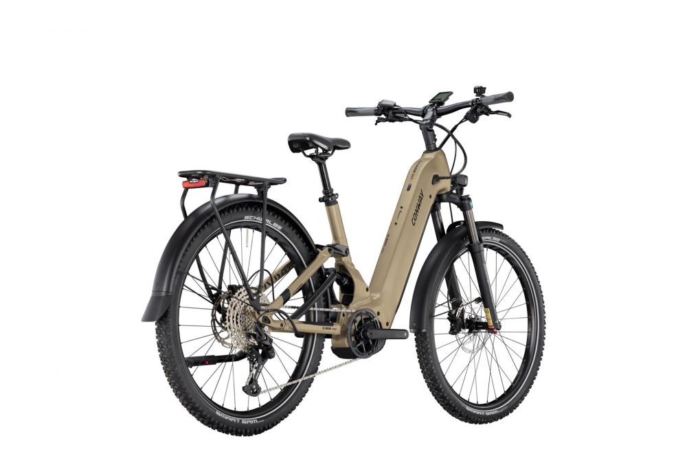 CONWAY Elektro-SUV "Cairon SUV FS 4.0" (#1), Wave, 27", desert matt, 12-Gang SHIMANO "Deore", 54 cm / XLnnDas Fahrrad ist mit einem BOSCH Performance Line CX Mittelmotor ausgestattet, der eine Motorleistung von 250 W liefert. Im Rahmen befindet sich ein A