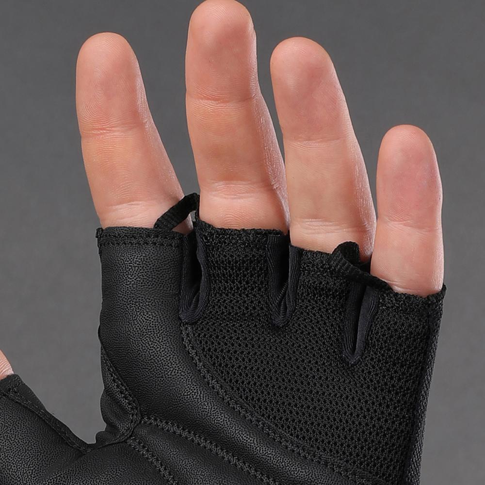 CHIBA Sport - Radhandschuhe kurzfinger schwarz S, atmungsaktiv, gepolstert, reflektierend