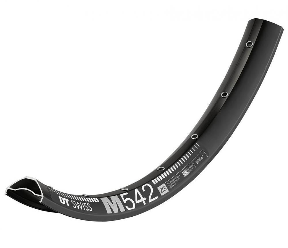 DT Swiss Felge M 542 27,5" 32 Loch Schwarz - stabile MTB-Felge für breite Reifen