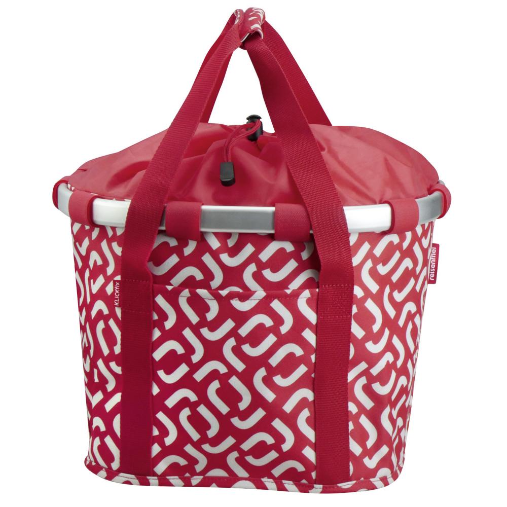 klickfix fahrradtasche lenker reisenthel KLICKfix Fahrradkorb Bikebasket Reisenthel Signature Red 26x35x28 cm