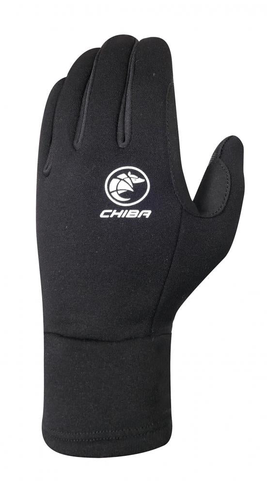 CHIBA Polarfleece Handschuhe - schwarz, Größe M, Touchfunktion
