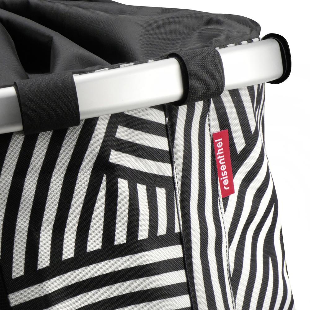 KLICKfix Fahrradkorb Fahrradtasche Bikebasket Reisenthel zebra 28x26x35 cm