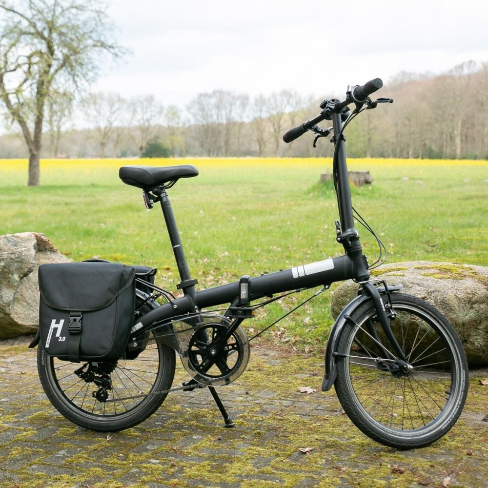 Haberland Doppeltasche 18l Basic S 3.0 MIK schwarz - praktische Gepäckträgertasche