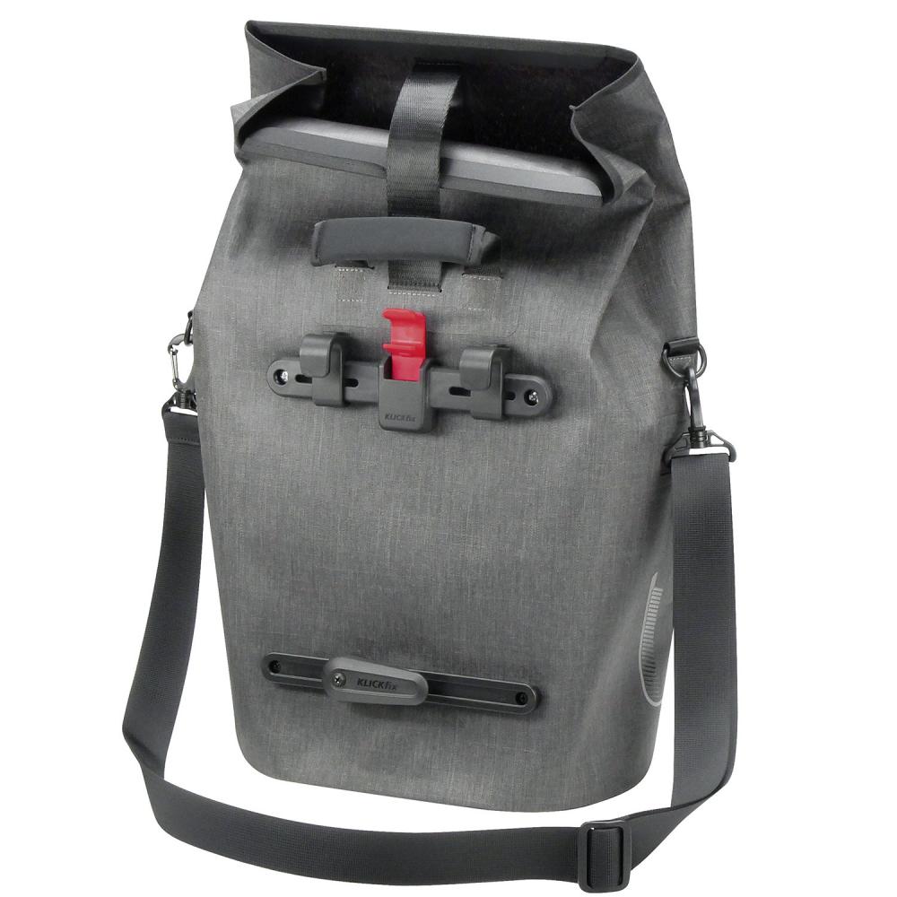 KLICKfix Gepäckträgertasche Lightpack GT wasserdicht grau Größe 40x34x18 cm 16l