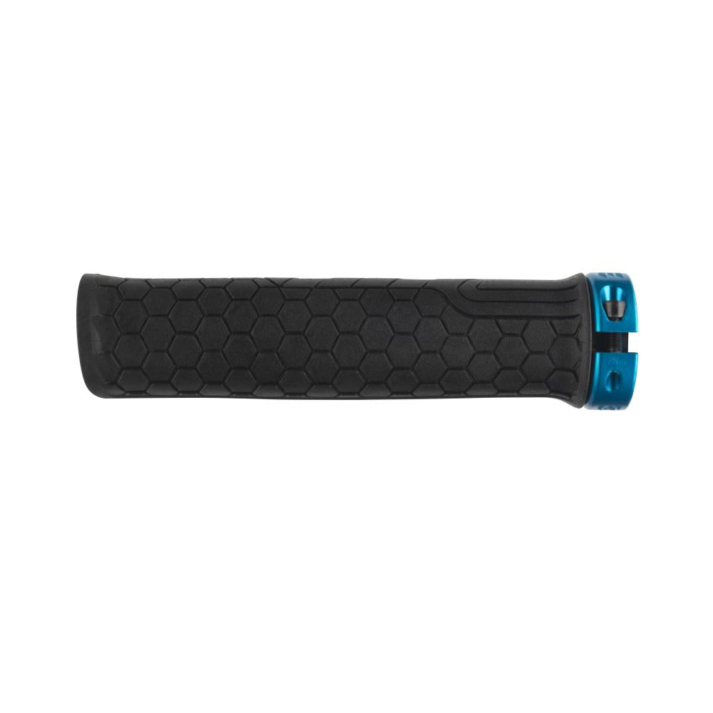 Race Face Getta Grip Lock-On Griff, 33mm, schwarz/türkis - sicherer Halt in moderner Ausführung