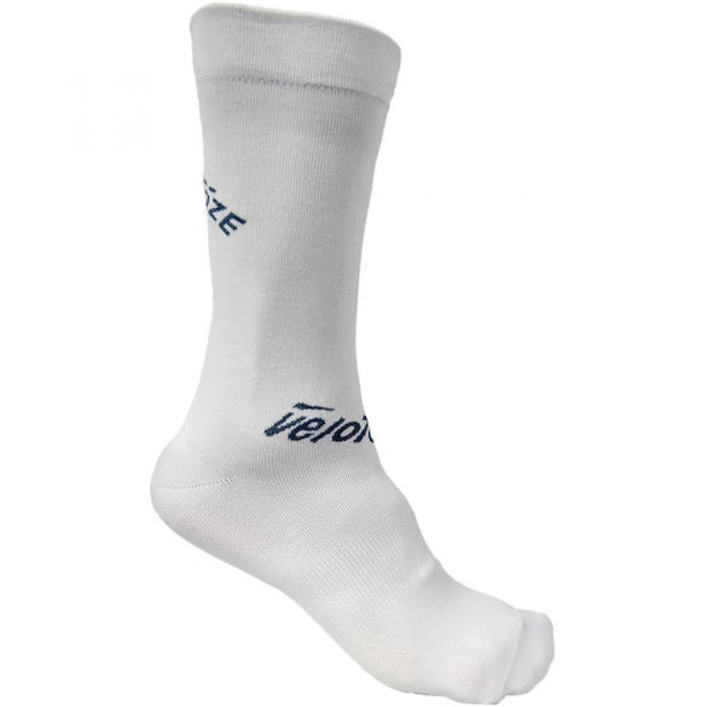 VeloToze Socken Leightweight weiß S/M (37-42,5) - ultraleichte Fahrradsocken für maximale Performance