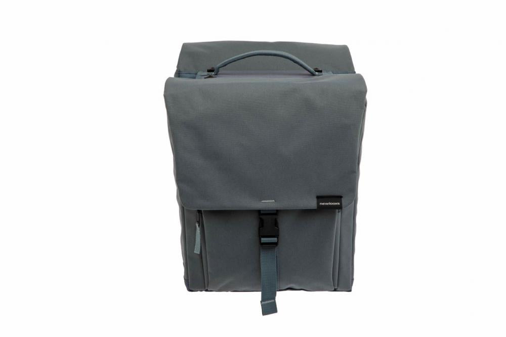 New Looxs Doppelpacktasche Tulum MIK Grey Green Grey - alltagstaugliche Fahrrad-Doppeltasche