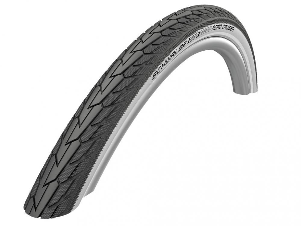 Schwalbe Road Cruiser HS484 Green Fahrradreifen 28 Zoll, mit detailliertem Profil und Seitenwandbeschriftung