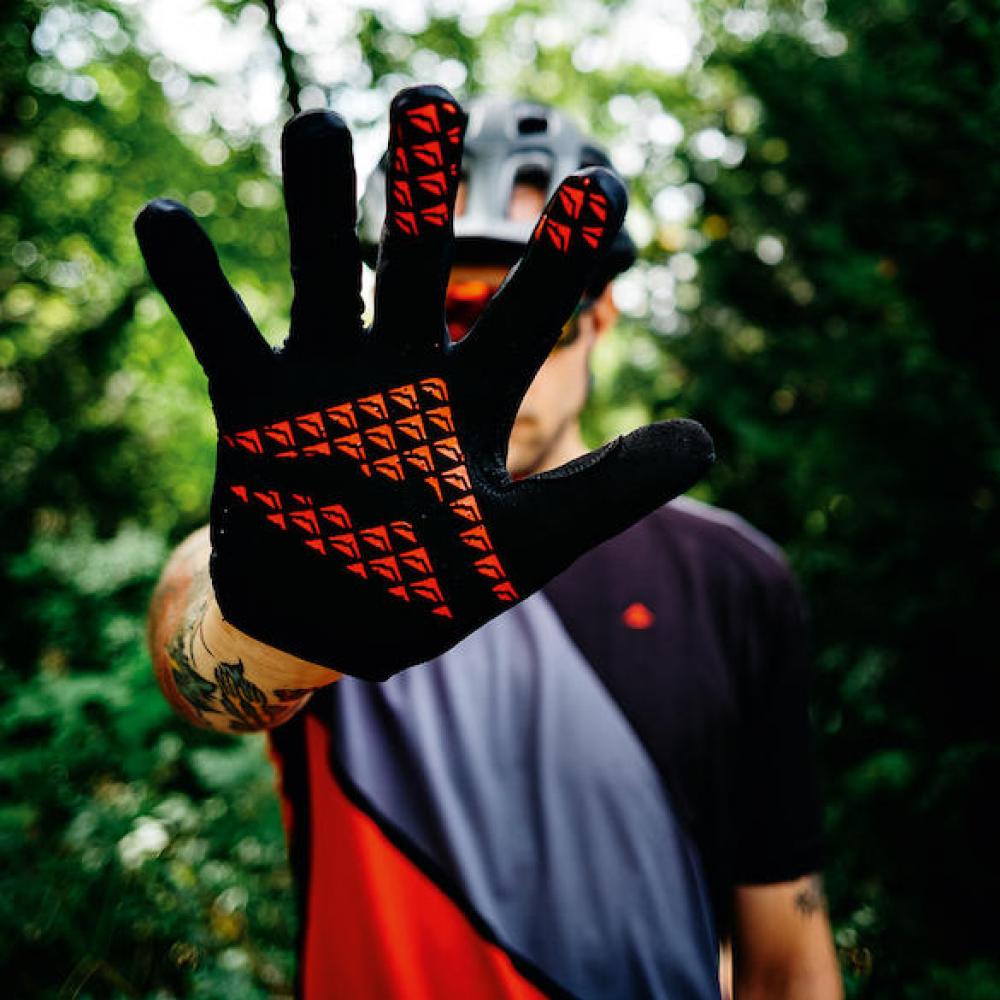 Merida Handschuhe TRAIL schwarz/rot XS Schwarz/rot - atmungsaktiver MTB-Fahrradhandschuh