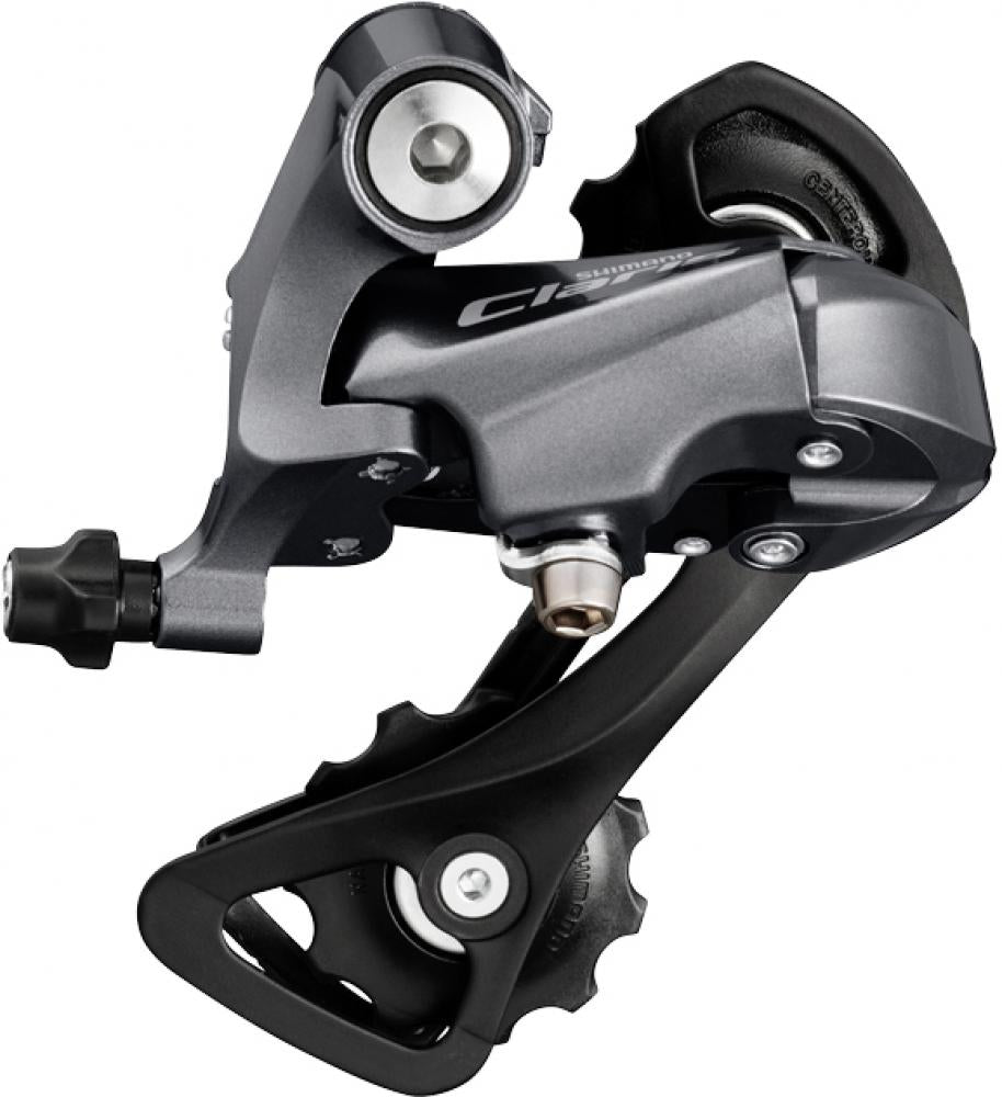 Shimano Claris RD-R2000 Kurz 8-fach Schaltwerk in Grau-Schwarz für Rennräder.